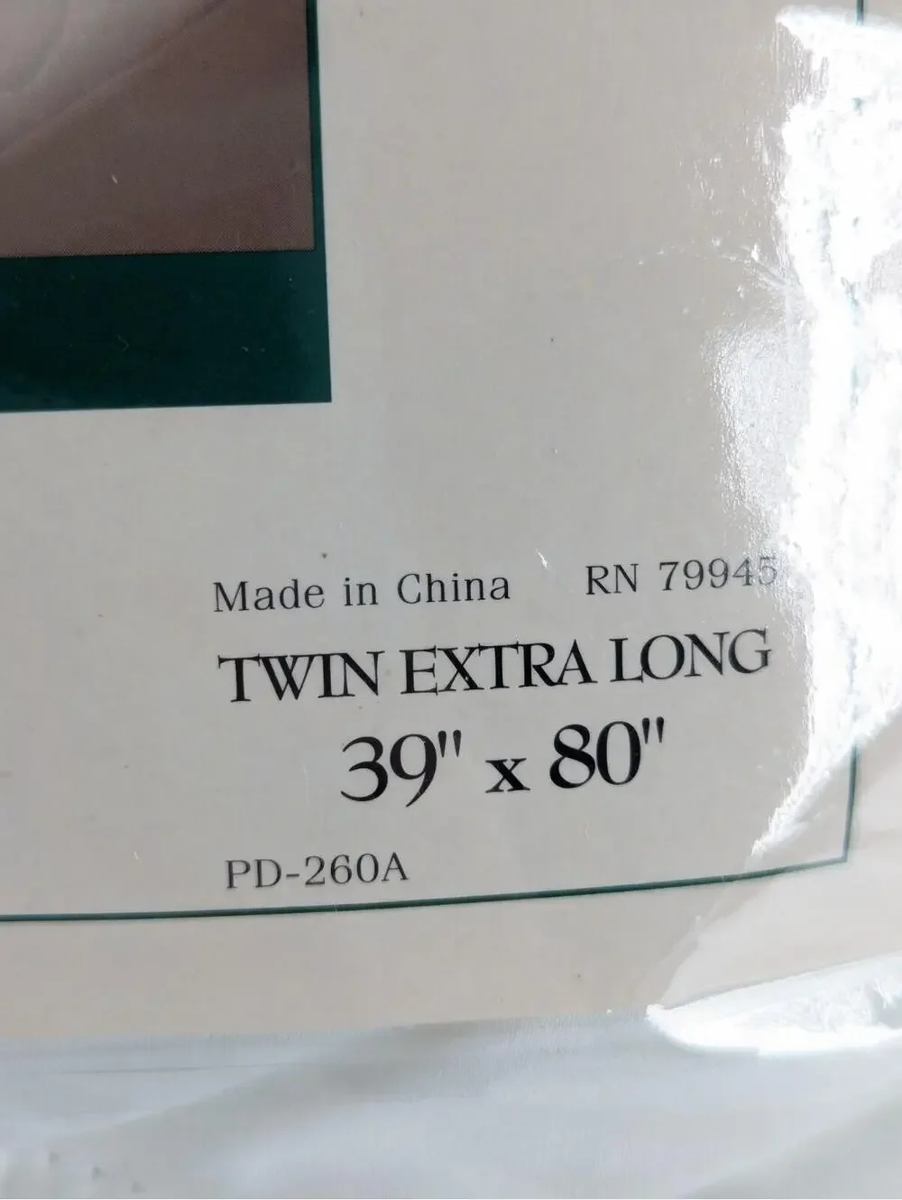 NWT Classic Mattress Pad Twin XL White Phoenix Down Co Cotton Top Poly Fill